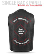 Gun Runner Men's Motorcycle Western Style Leather Vest