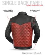 Redstrike Men’s Motorcycle Leather Jacket