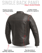 Crusader Men's Motorcycle Leather Jacket
