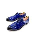 Maurice Georgia Alligator Oxford - Cobalt/Blue