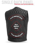 Hornet Perforated Men's Club Style Leather Vest