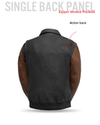 Moto Bomber Two Tone Men's Leather Jacket