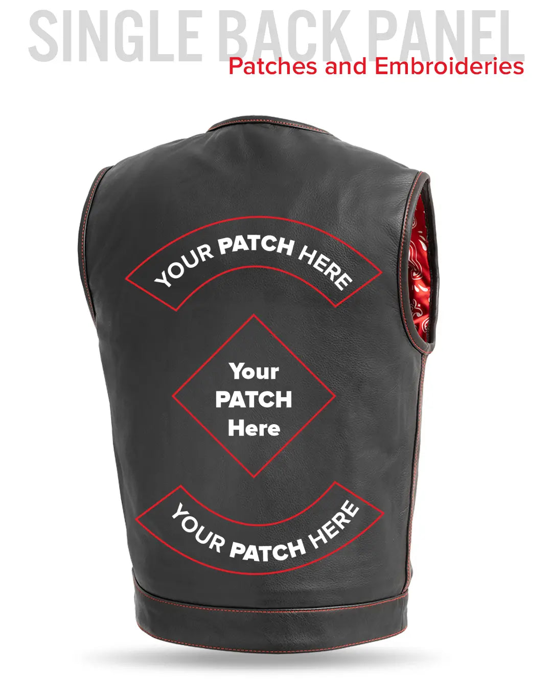 Bandit Men's Leather Motorcycle Vest