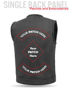 No Rival - Men's Motorcycle Leather Vest