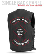 Deadwood Men's Motorcycle Western Style Leather Vest
