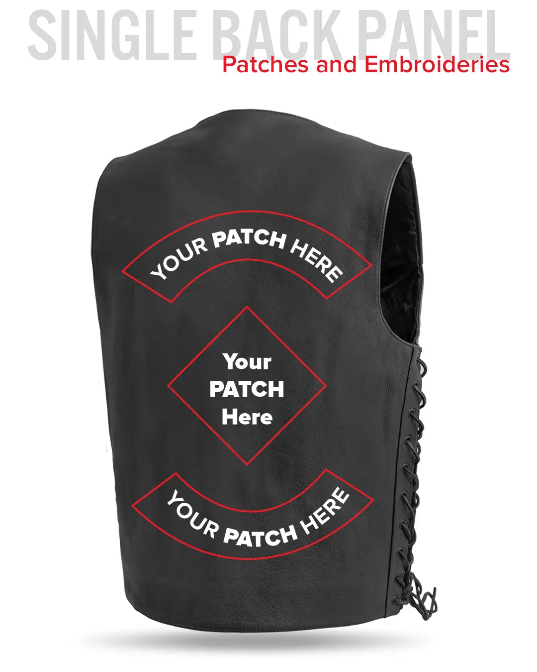 Deadwood Men's Motorcycle Western Style Leather Vest