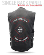 Commando Men's Leather Swat Style Motorcycle Vest