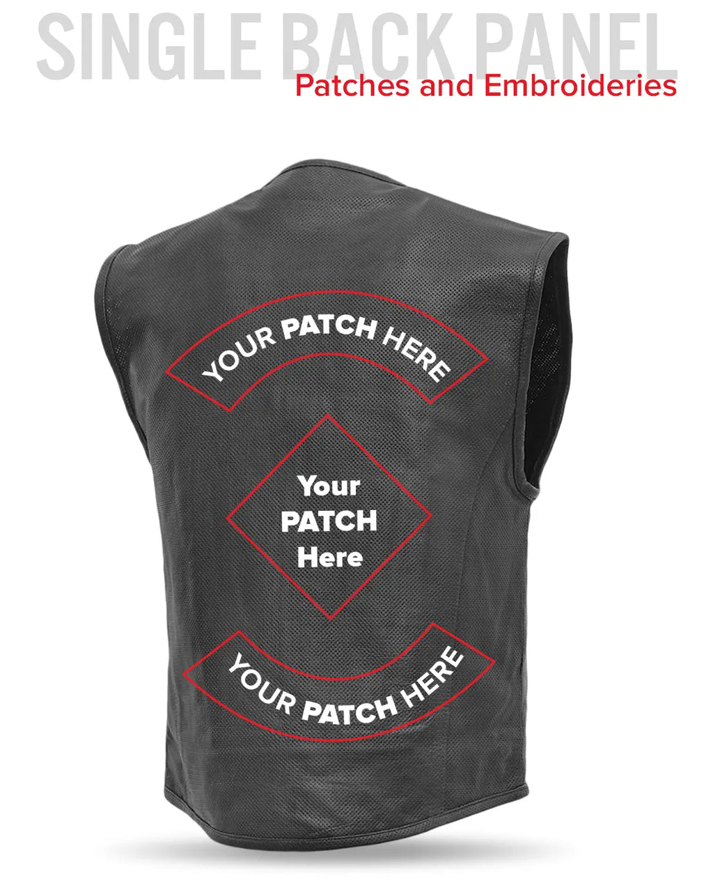 Raceway - Men's Motorcycle Perforated Leather Vest