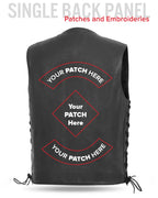 Rancher - Men's Motorcycle Western Style Leather Vest