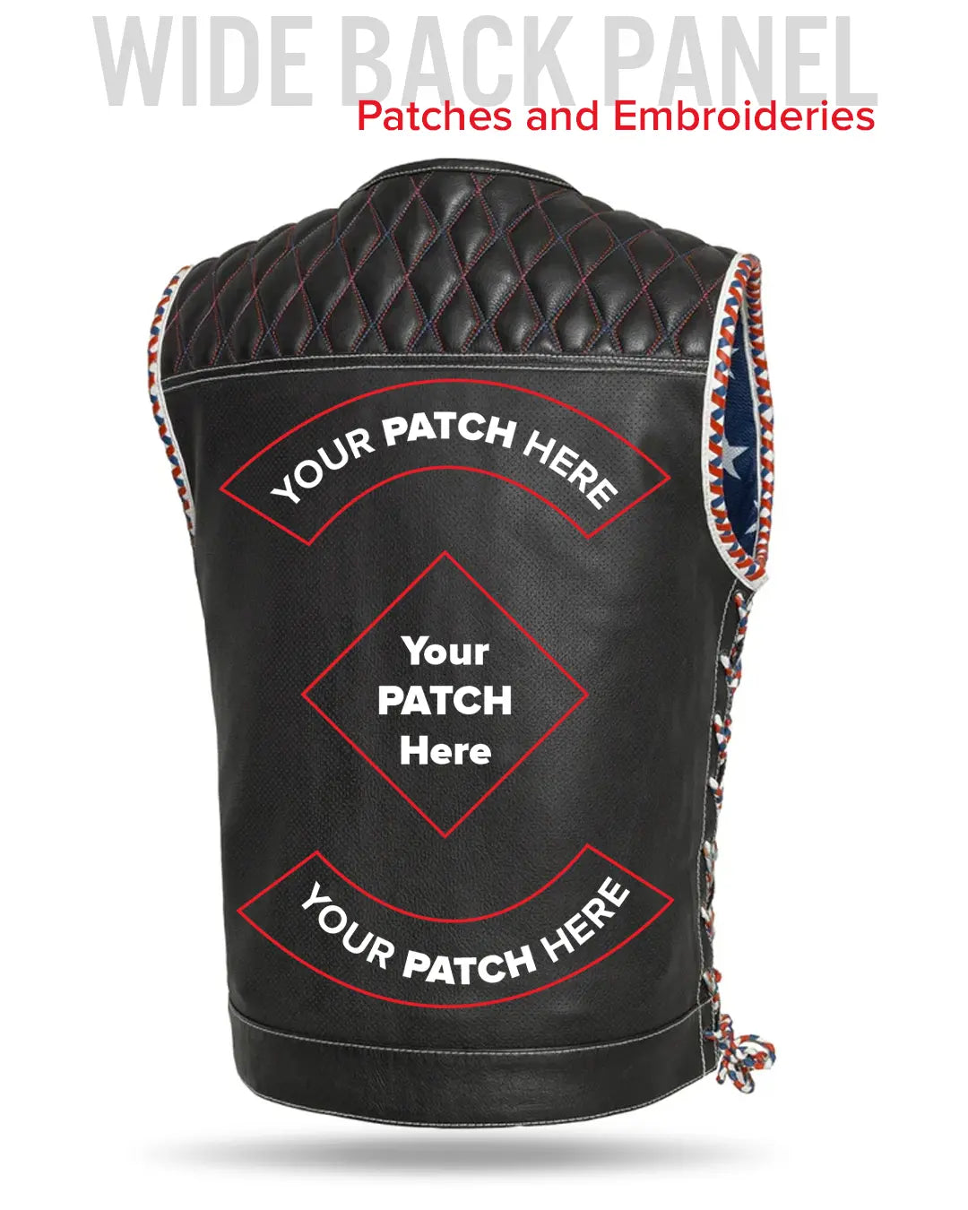 Captain Perforated Men's Motorcycle Leather Vest