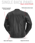 Rocky Men's Motorcycle Leather Jacket