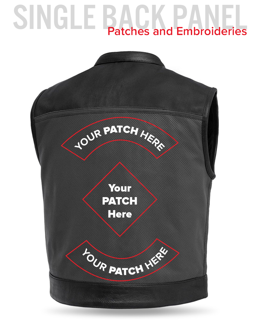 V-Twin Visionary Battleship Perforated Leather Vest