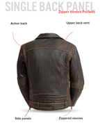 Wrath Men's Motorcycle Leather Jacket