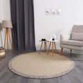 Jute Sisal Round Rug // Beige + Brown