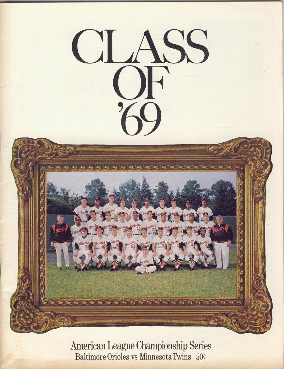 1969 ALCS Orioles V. Twins Official Baseball Program Scored 128928