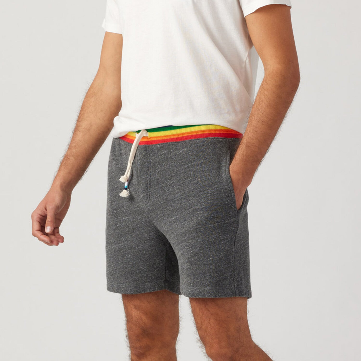Rainbow Stripe Short // Heather