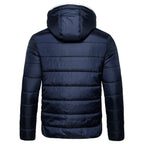 Matt Puffer Jacket // Dark Blue + White