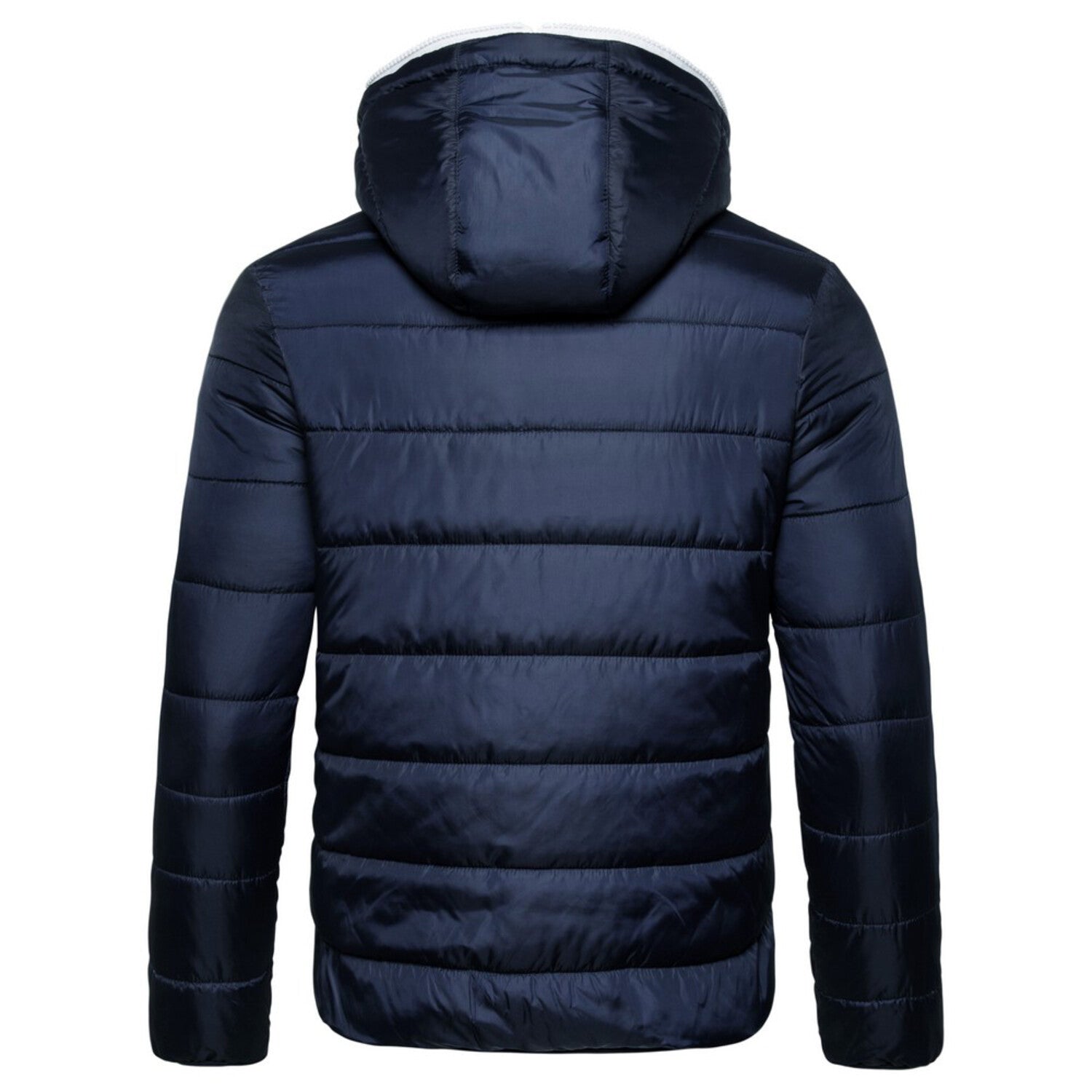Matt Puffer Jacket // Dark Blue + White