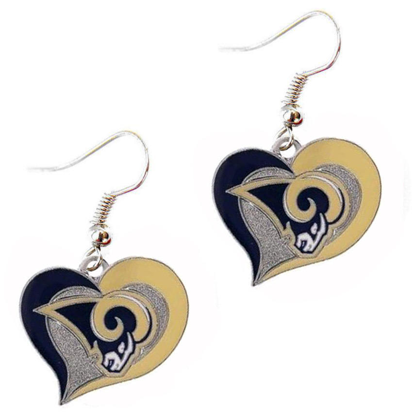 Football Team Logo Heart Earrings –  Game Day Accessories & Gift for Sports Fan