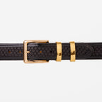 The Monarch Black Leather Belt