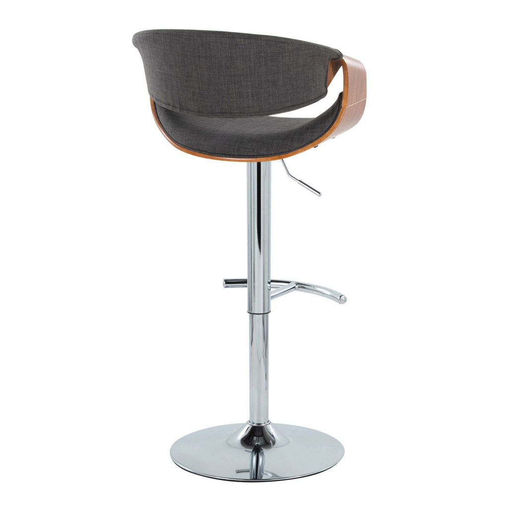 Curvo - Mid Century Modern Adjustable Barstool With Swivel (Set of 2) (2)
