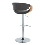 Curvo - Mid Century Modern Adjustable Barstool With Swivel (Set of 2) (2)