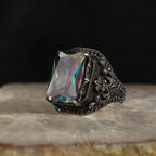 Mystic Topaz Stone V1 // Silver + Multicolor