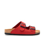 Bali Nubuck Leather Two-Strap Sandal // Red