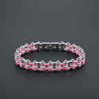 SK2018  Mini Size Two Tone Silver Pink With White
