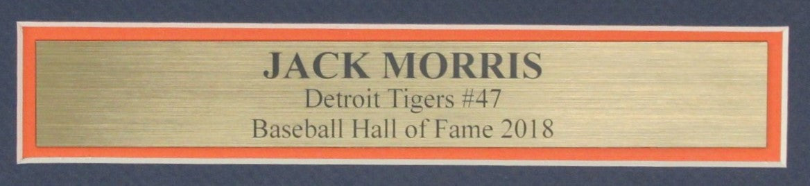Jack Morris HOF Signed/Autographed 8x10 Photo Detroit Tigers Framed JSA 190848