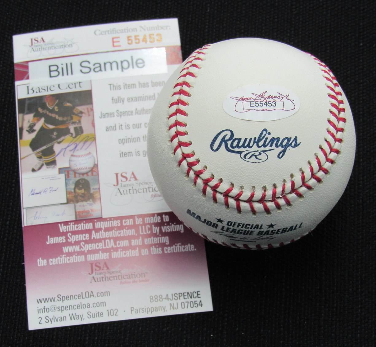 Billy Sample Signed/Auto Yankees 100th OML Baseball JSA  186973
