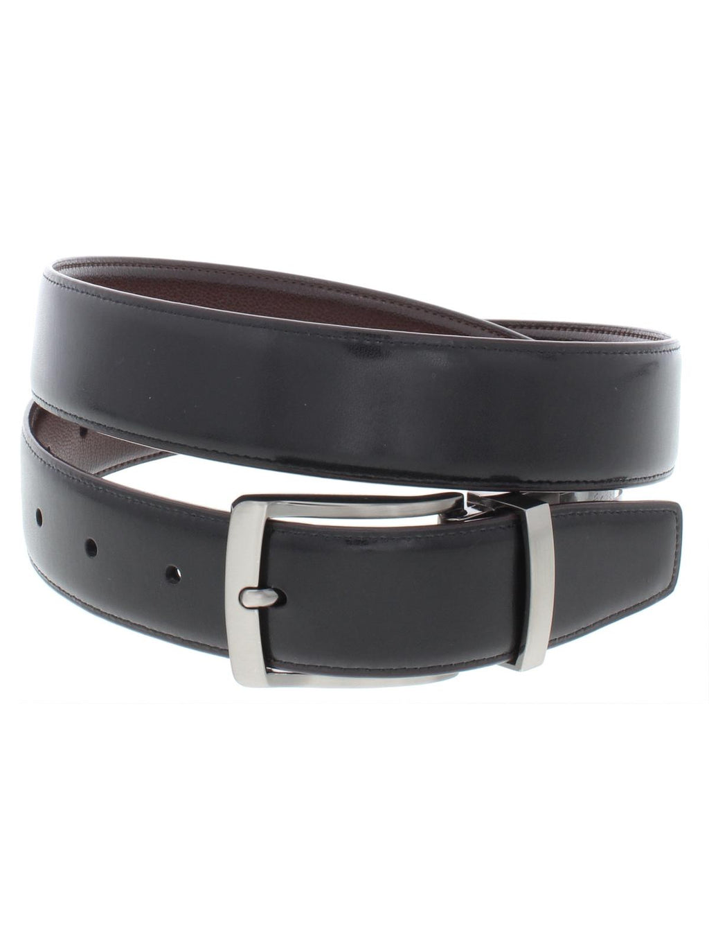 Perry Ellis Men's Leather Reversible Dress Belt Brown Size 32