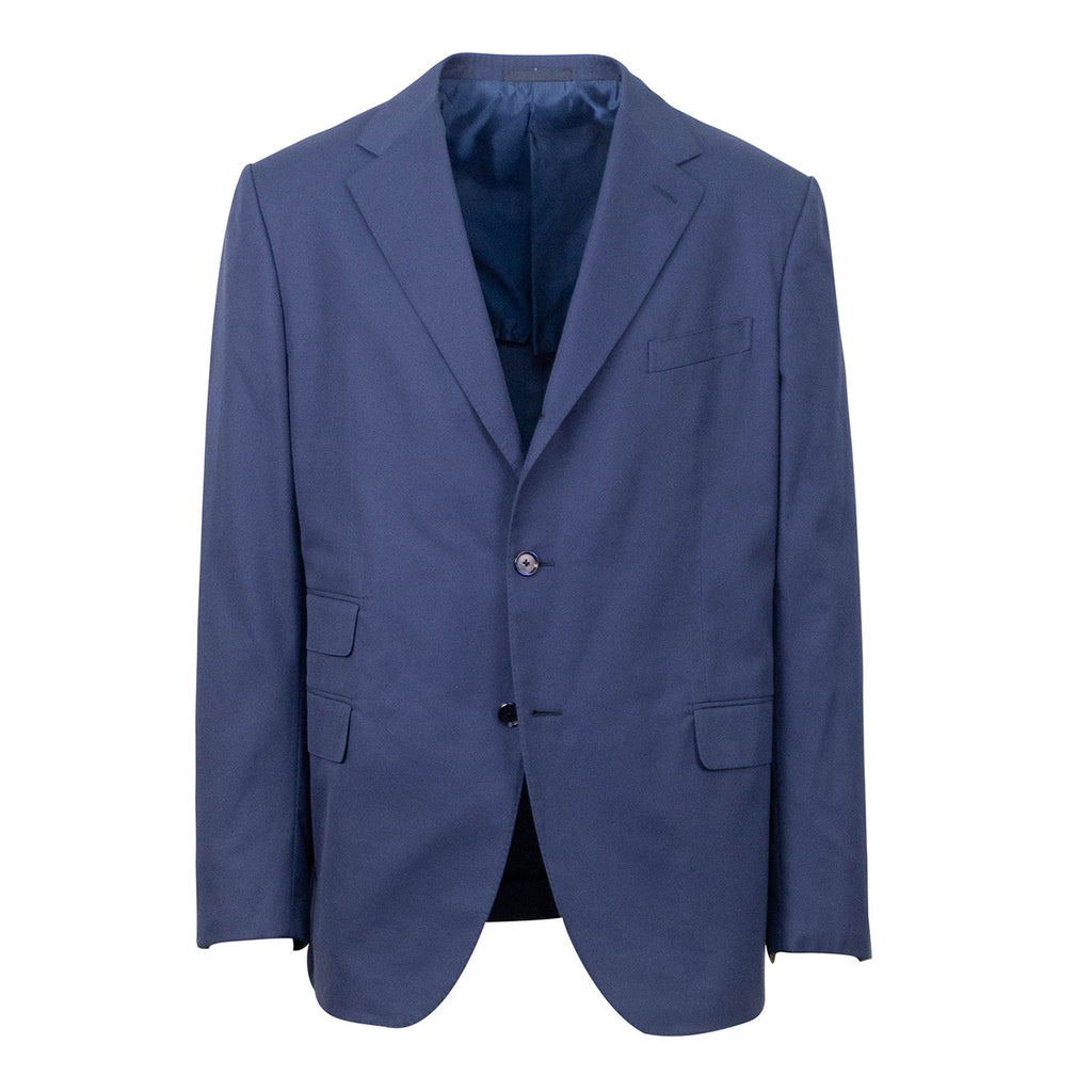 Cotton 3 Roll 2 Button Classic Fit Suit // Blue