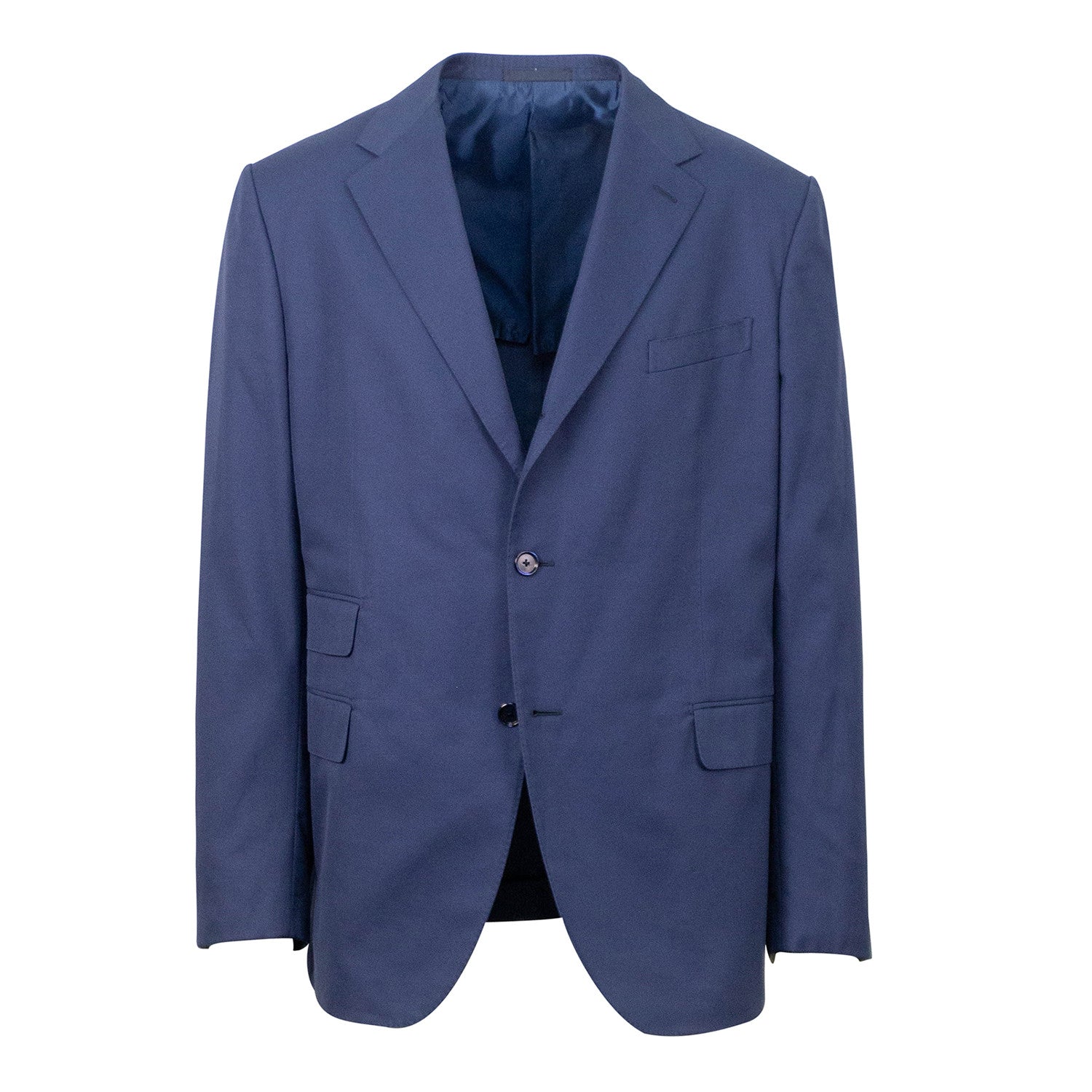 Cotton 3 Roll 2 Button Classic Fit Suit // Blue