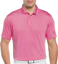 PGA TOUR Men's Single Feeder Stripe Golf Polo Pink Size X-Large