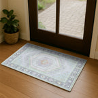 Eloise Faded Pastel Green Modern Oushak Rug