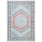 Kyra Green Pink Aesthetic Oushak Rug