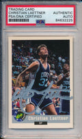 1992-93 Classic Draft Rookie Christian Laettner #43 Card Signed Wolves PSA/DNA
