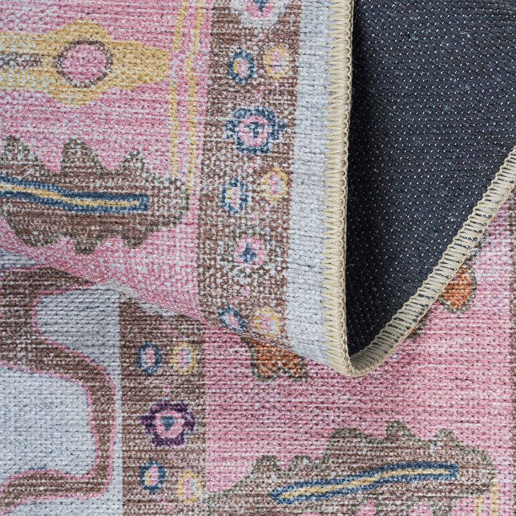 Luella Pastel Pink Cream Modern Oushak Rug