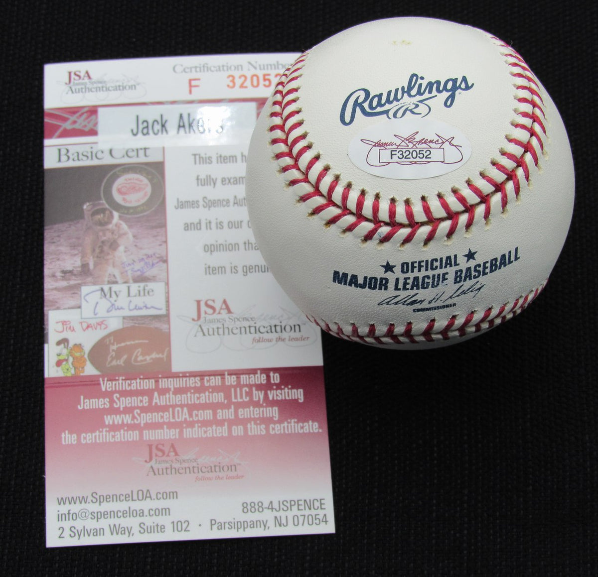 Jack Akers Signed/Auto Yankees 100th OML Baseball JSA 186697