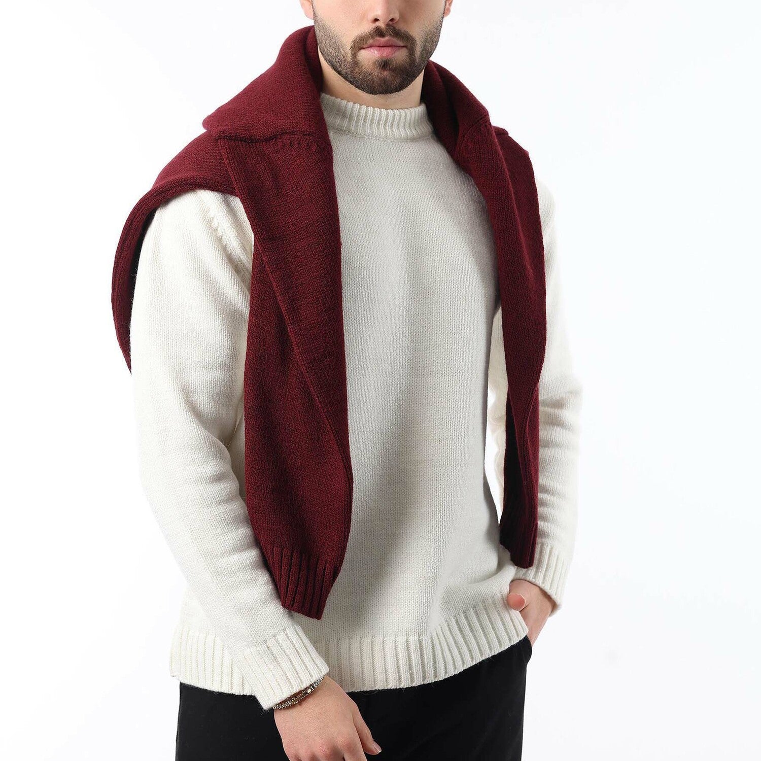 Crewneck Knit Sweater // Ecru