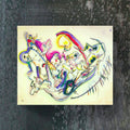 Kandinsky Series Glass Print // Horseriding Abstract