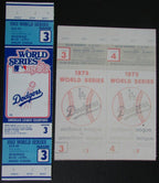 Three Los Angeles Dodgers Phantom World Series Full Tickets '73 & '83 145450