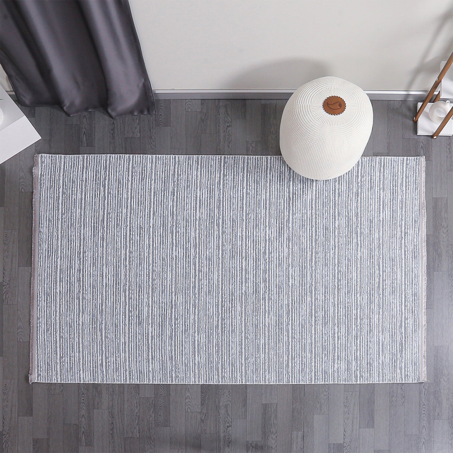 Chenille Woven Rug // Blue