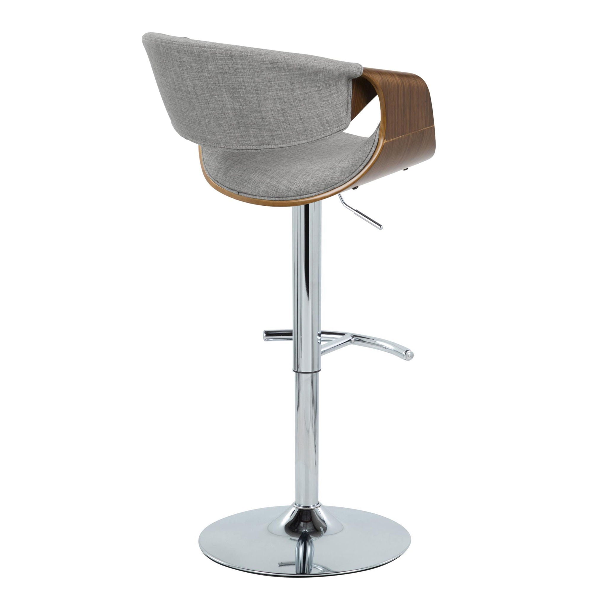 Curvo - Mid Century Modern Adjustable Barstool With Swivel (Set of 2) (2)