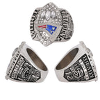New England Patriots Super Bowl Championship Ring & Trophy Set– 2002, 2004, 2005, 2015, 2017 & 2019