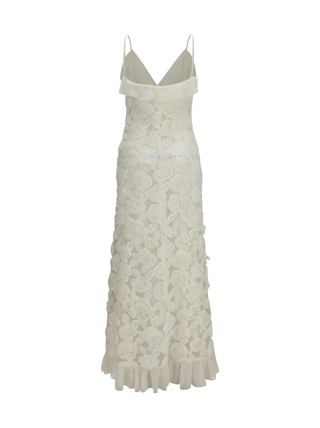 Long Evening Dress Cream