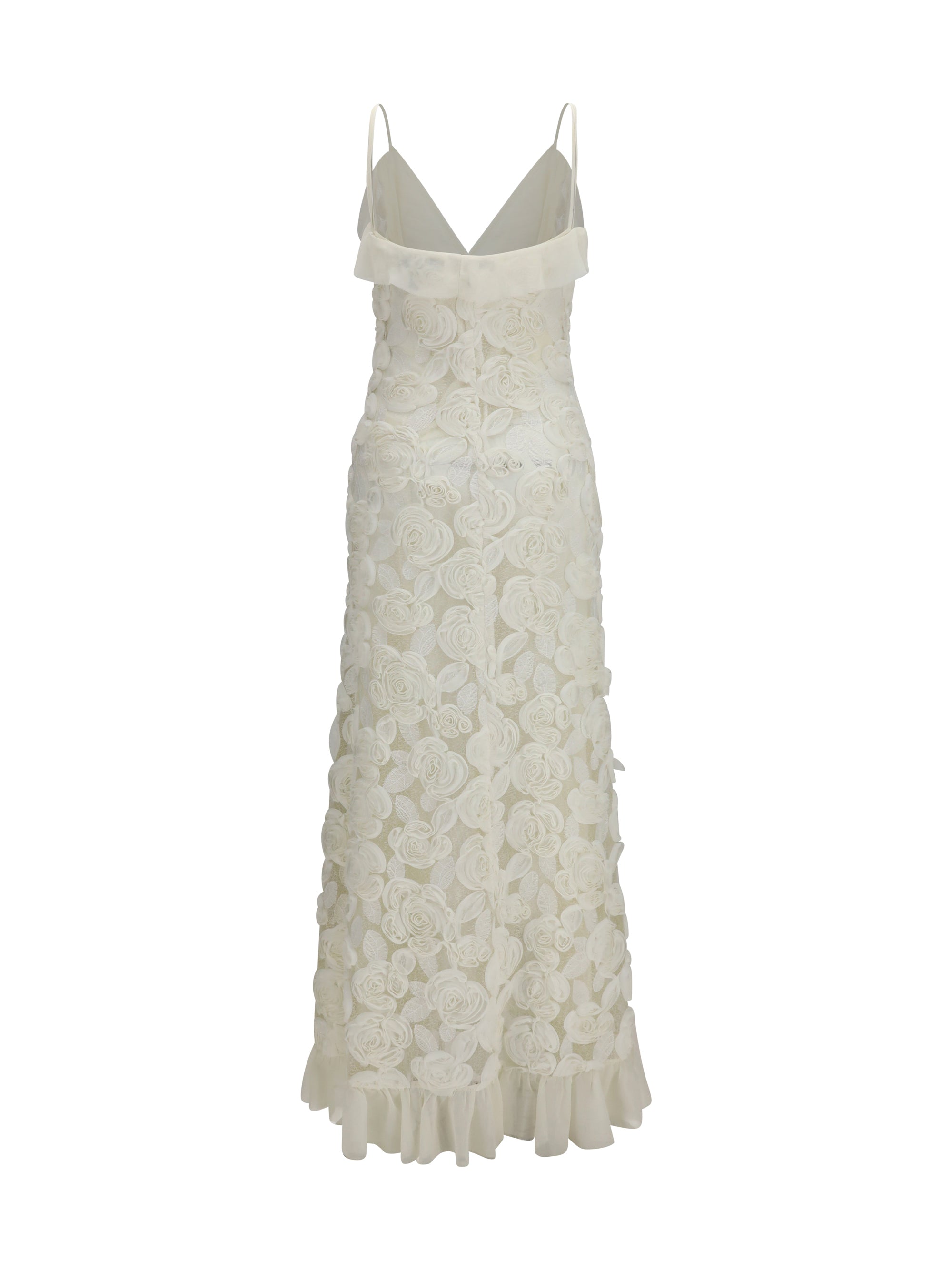 Long Evening Dress Cream