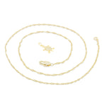 Turtle Cubic Zirconia Pendant With Necklace Set 14K Gold Filled