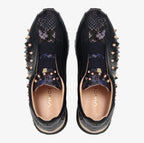 The Infanta Navy Spike Leather Women Sneaker Limited Edition